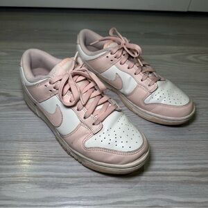 Nike Pink and White Dunks